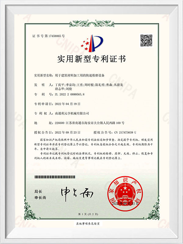 Hurtigt slibningsudstyr til behandling af byggematerialer